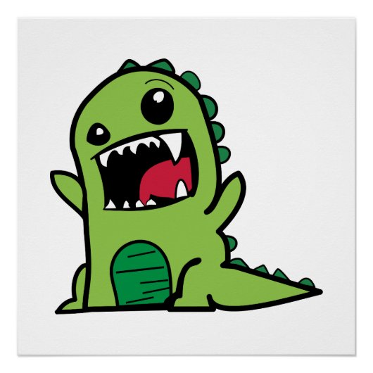 Baby Dinosaurier Cartoon Poster (Vorderseite)