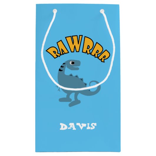 Baby Dinosaurier Design - Geschenktasche - Klein Kleine Geschenktüte (Rückseite)