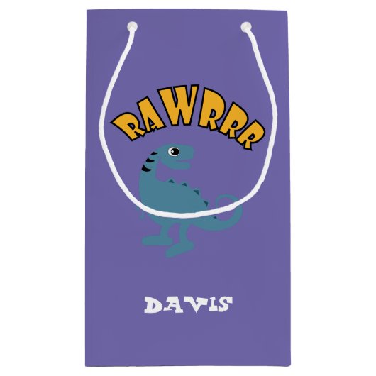 Baby Dinosaurier Design - Geschenktasche - Klein Kleine Geschenktüte (Rückseite)