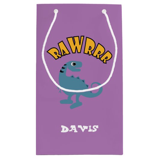 Baby Dinosaurier Design - Geschenktasche - Klein Kleine Geschenktüte (Rückseite)