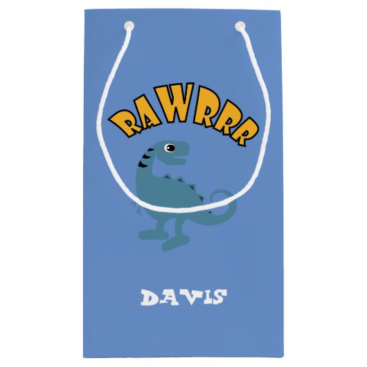 Baby Dinosaurier Design - Geschenktasche - Klein Kleine Geschenktüte (Rückseite)