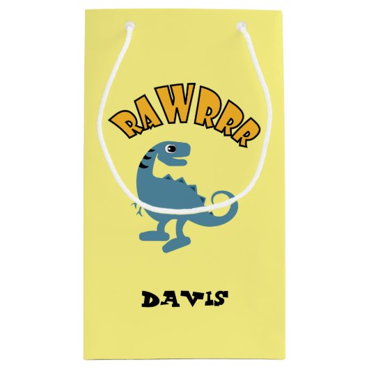 Baby Dinosaurier Design - Geschenktasche - Klein Kleine Geschenktüte (Rückseite)