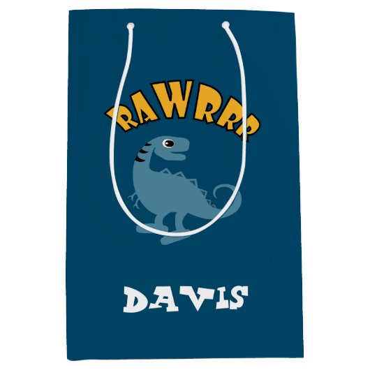 Baby Dinosaurier Design - Geschenktasche - Mittel Mittlere Geschenktüte (Vorderseite)