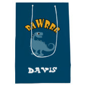 Baby Dinosaurier Design - Geschenktasche - Mittel Mittlere Geschenktüte (Rückseite)