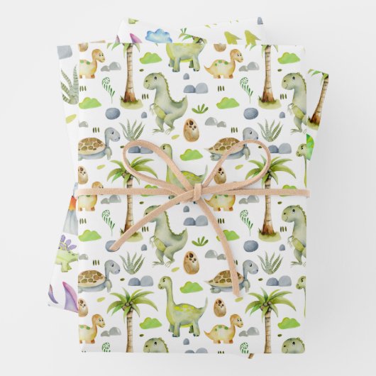 Baby Dinosaurier, die Eier hacken Geschenkpapier Set (Beispiel)