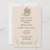 Baby Dinosaurier Ei auf Burlap Einladung (Vorderseite)