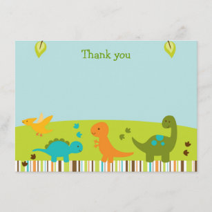 Baby Dinosaurier Flat Vielen Dank Karten