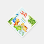 Baby Dinosaurier Geburtstagsparty Serviette (Ecke)