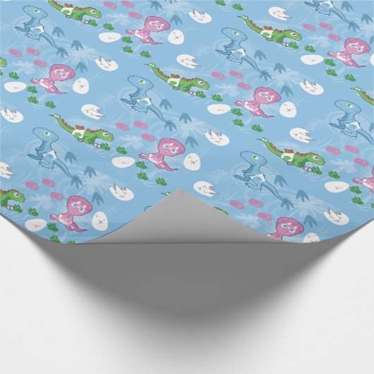 Baby-Dinosaurier Geschenkpapier (Ecke)