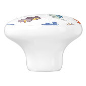 Baby-Dinosaurier-Griff/Zug Keramikknauf (Seitenansicht)