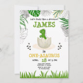 Baby Dinosaurier jedes Alter Geburtstag Einladung (Vorderseite)