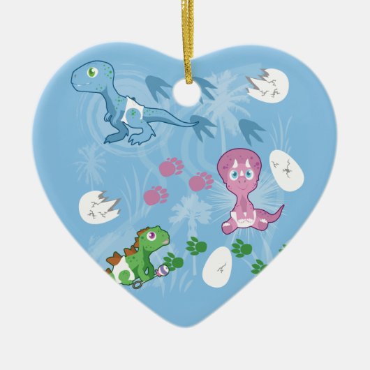 Baby Dinosaurier Keramikornament (Vorne)