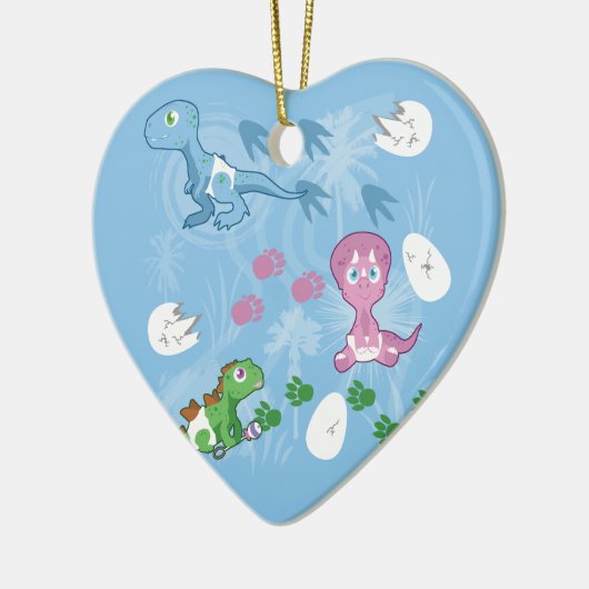 Baby Dinosaurier Keramikornament (Links)