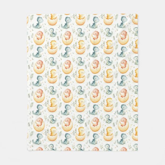 Baby-Dinosaurier und Babydusche Fleecedecke (Vorderseite)