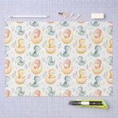 Baby-Dinosaurier und Babydusche Seidenpapier (Handwerk)