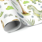 Baby Dinosaurier und Turtles Geschenkpapier (Rolleneckpunkt)