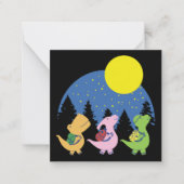 Baby Dinosaurier zurück zur Schule Mitteilungskarte (Vorderseite)