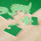 Baby Dinosaurs with Butterflies, Rainbow und Sun Puzzle (Seite)