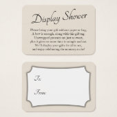 Baby Display Shower Cream Gift Card (Vorne & Hinten)
