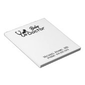 Baby Doctor Pediatrician MD Stethoscope Notizblock (angewinkelt)