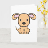Baby Dog Cartoon Karte (Gelbe Blume)