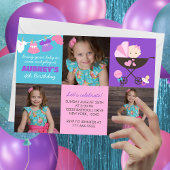 Baby Doll 3 Foto Geburtstag Einladung