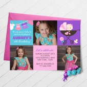 Baby Doll 3 Foto Geburtstag Einladung