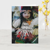 BABY DOLL BIRTHDAY WISHES KARTE (Gelbe Blume)