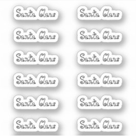 Baby Doll Kiss-Cut Santa Claus Unterschrift Aufkleber