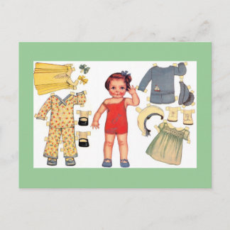 Baby Doll Paper Puppenkarten Postkarte