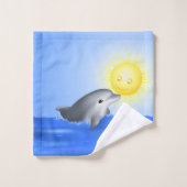 Baby Dolphin Badhandtuch Set (Waschlappen)