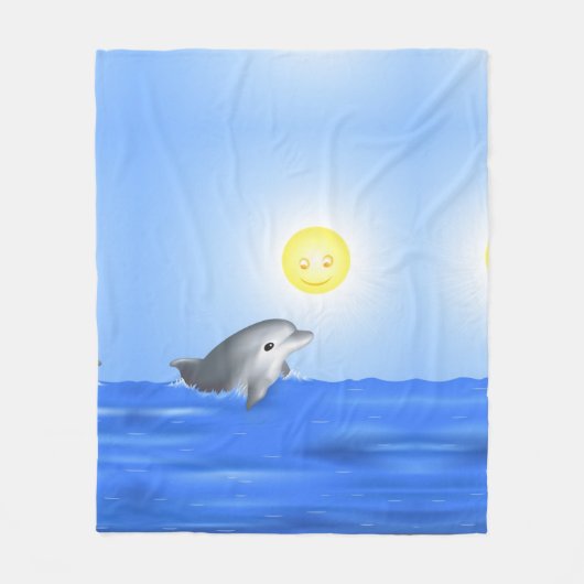 Baby Dolphin Fleecedecke (Vorderseite)
