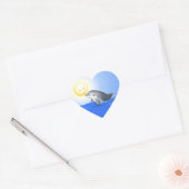 Baby Dolphin Herz-Aufkleber (Umschlag)