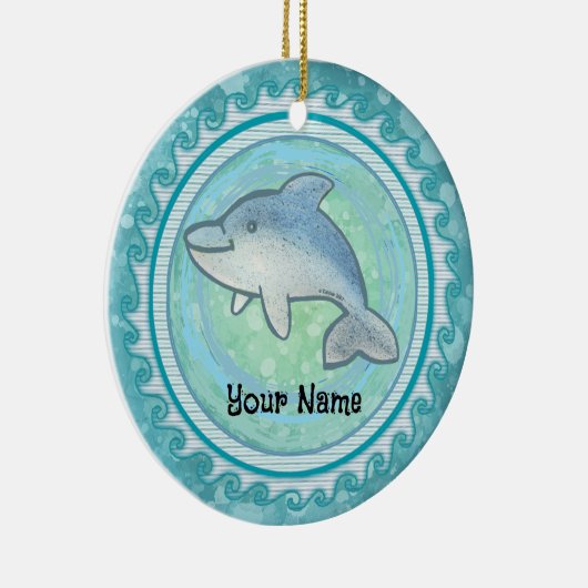 Baby Dolphin Keramik Ornament (Rechts)