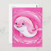 Baby Dolphin Postkarte (Vorne/Hinten)