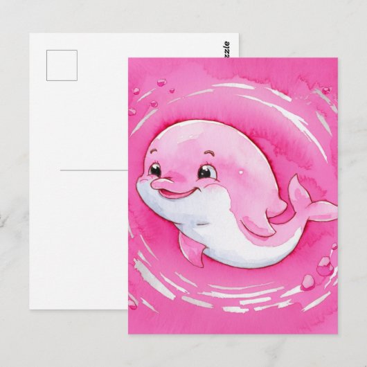 Baby Dolphin Postkarte (Vorne/Hinten)