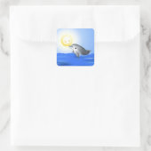 Baby Dolphin Quadratischer Aufkleber (Tasche)
