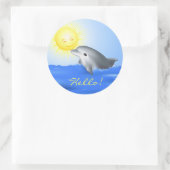 Baby Dolphin Runder Aufkleber (Tasche)