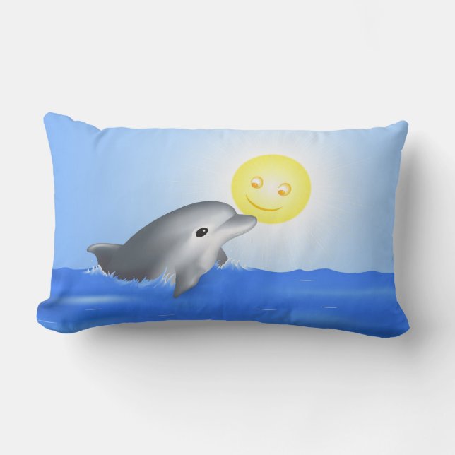 Baby Dolphin Throw Kissen (Vorderseite)