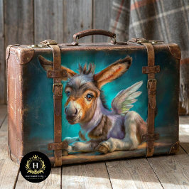 Baby Donkey Angel Nursery Furniture Decoupage Seidenpapier