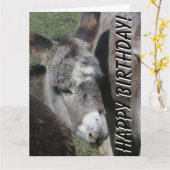 Baby Donkey Birthday Big Grußkarte Karte (Gelbe Blume)
