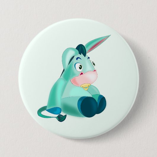 Baby Donkey Button - Deine Farbe - Text (Vorderseite)