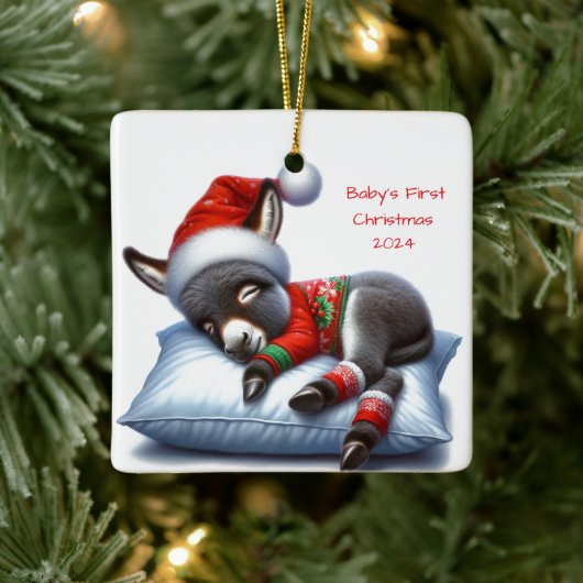 Baby Donkey Dated Christmas Ornament (Baum)