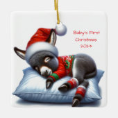 Baby Donkey Dated Christmas Ornament (Vorderseite)