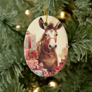Baby Donkey Familie Ornament, Esel Liebhaber Gesch Keramik Ornament
