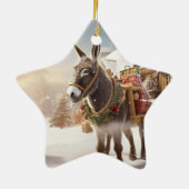 Baby Donkey Familie Ornament, Esel Liebhaber Gesch Keramik Ornament (Hinten)