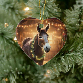 Baby Donkey Familie Ornament, Esel Liebhaber Gesch Keramik Ornament