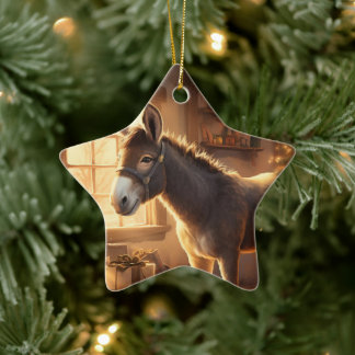 Baby Donkey Familie Ornament, Esel Liebhaber Gesch Keramik Ornament