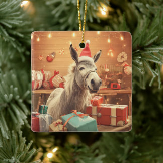Baby Donkey Familie Ornament, Esel Liebhaber Gesch Keramikornament