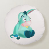 Baby Donkey Funny Round Pillow Rundes Kissen (Rückseite)